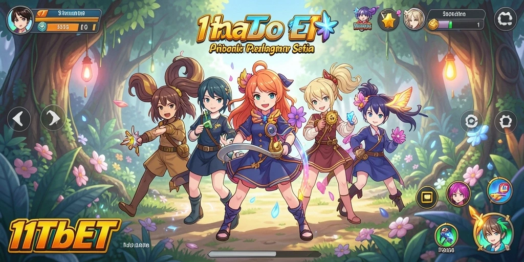 Tampilan epic dari gameplay 11TBET yang penuh aksi dan karakter anime.