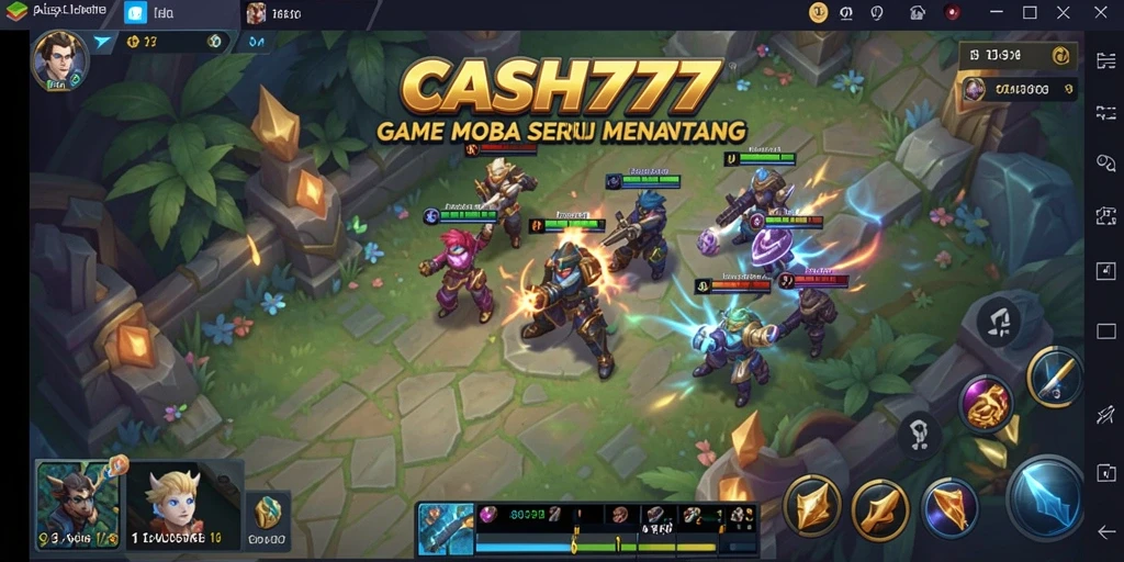 Tangkapan layar menunjukkan pertempuran seru di arena CASH777.