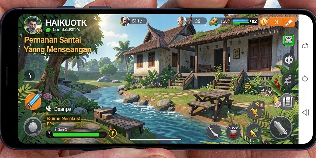 Screenshot HAIKUOTK menampilkan gameplay yang penuh warna dan menyenangkan.
