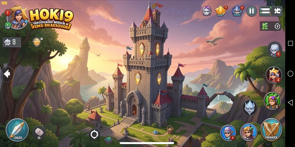 Tampilan gameplay HOKI9 menunjukkan strategi menara pertahanan yang dinamis.