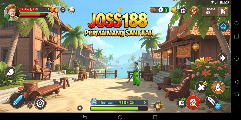 Tampilan gameplay JOSS188 yang penuh warna dan seru.