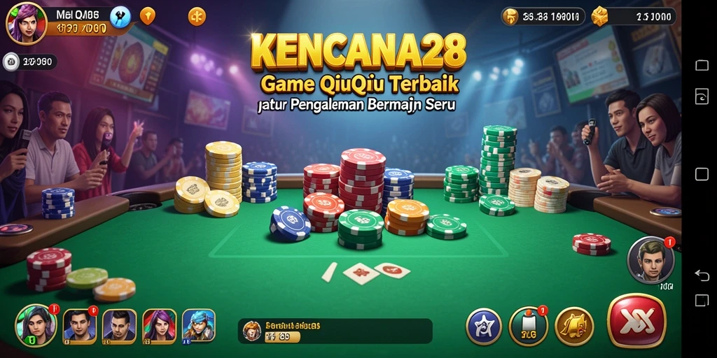 Tampilan permainan QiuQiu yang menarik dan seru di KENCANA28.