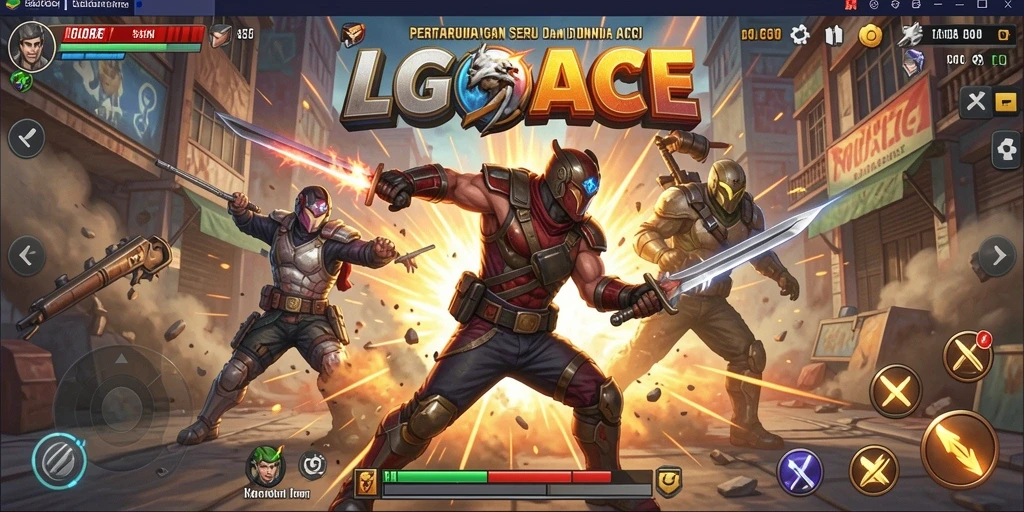 Tampilan gameplay LGOACE dengan pertarungan seru dan grafis menakjubkan.