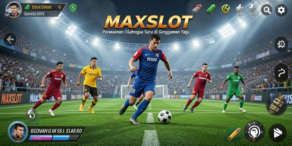Tampilan gameplay menegangkan dari MAXSLOT dengan aksi olahraga yang seru.
