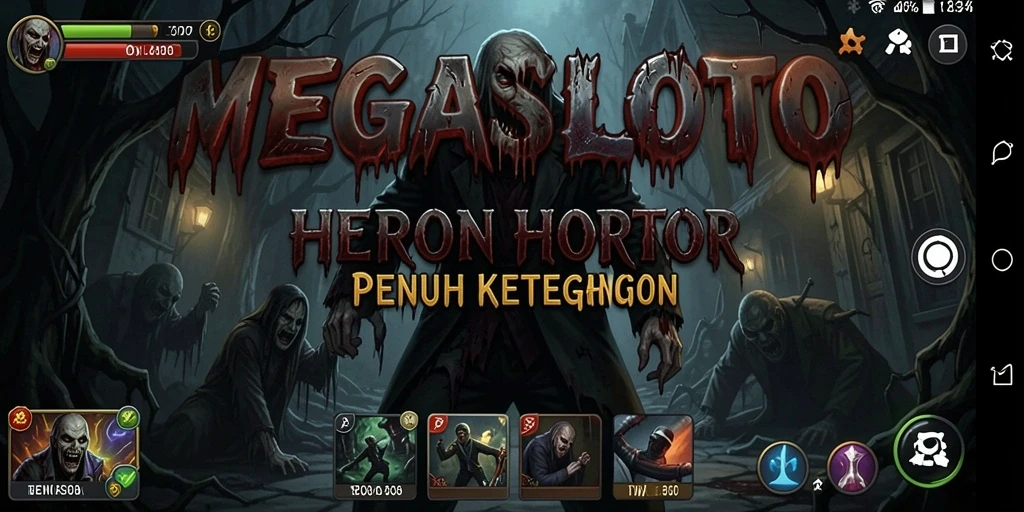 Tampilan menyeramkan dalam game MEGASLOTO saat menjelajahi tempat angker.