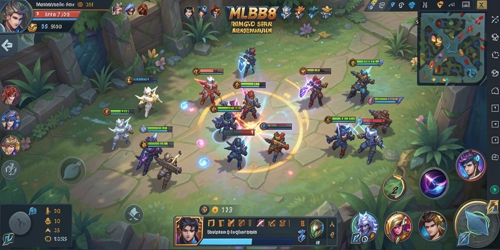 Tampilan gameplay seru dalam MLBB8 dengan tema Bingo yang menarik.