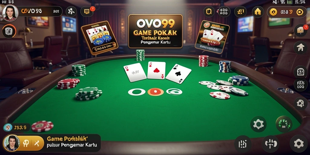 Tampilan gameplay Poker yang seru dan mengasyikkan di OVO99.