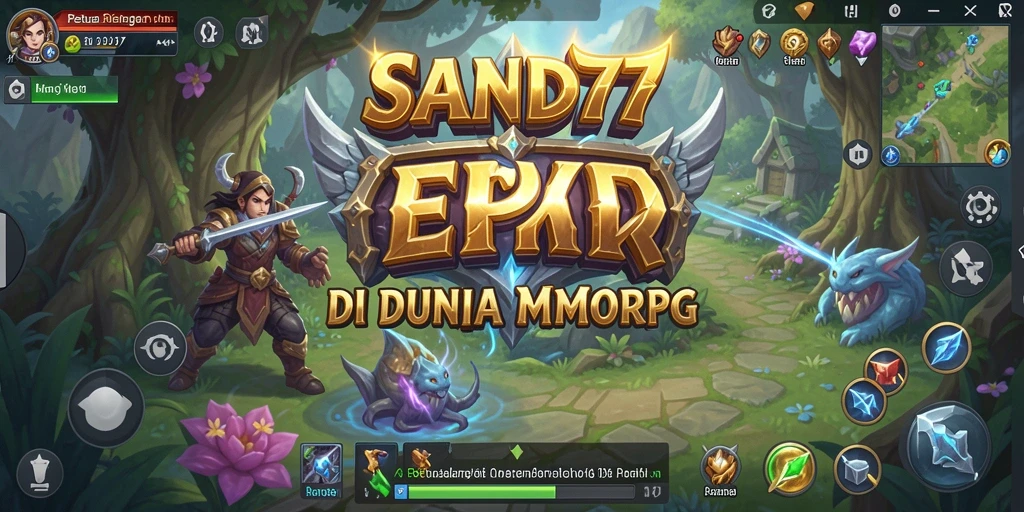 Screenshot gameplay menunjukkan suasana epik dalam SAND77.