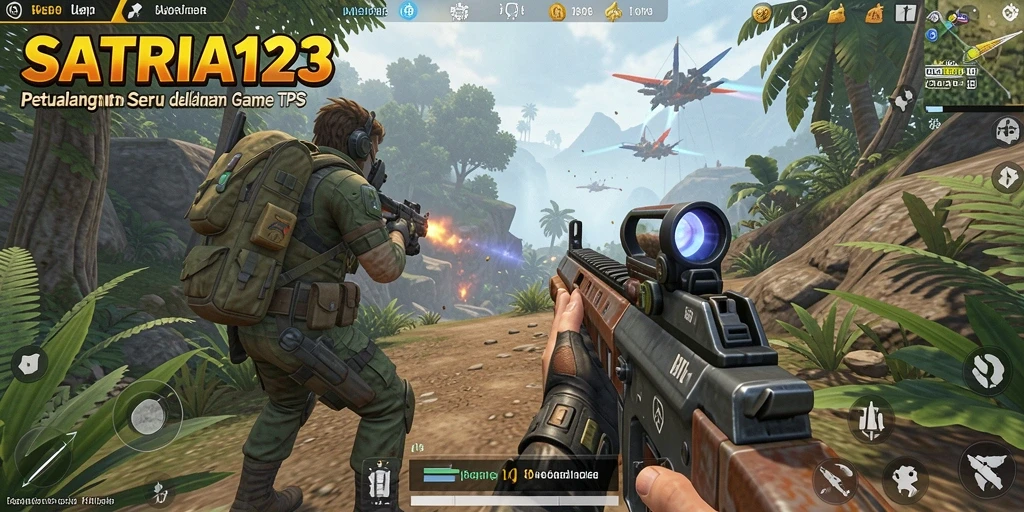 Tampilan gameplay utama SATRIA123 yang menegangkan dan penuh aksi.
