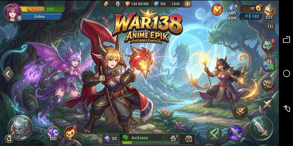 Tampilan gameplay WAR138 yang menampilkan aksi karakter dalam pertarungan seru.